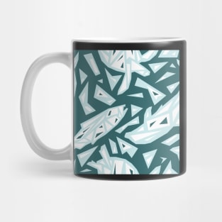 Water Spirit Animals - Salmon, Dolphin, Sea Turtle Pattern Mug